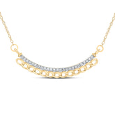 1/8CTW-DIA CN 9.40MM GIFT CUBAN NECKLACE (18 INCH)